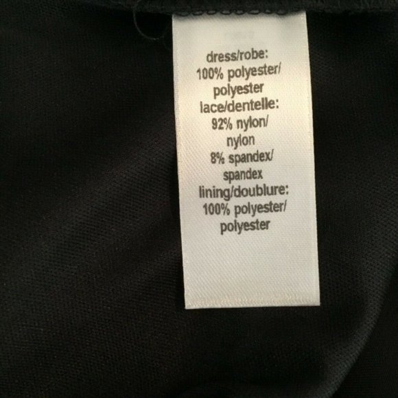 Black Dress with lace accent on the back - Large - Picture 5 of 6